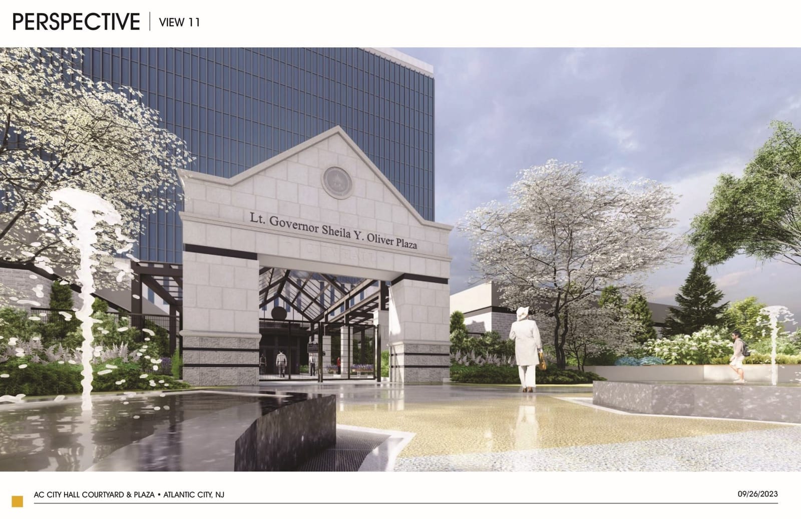 Rendering of Lieutenant Governor Sheila Y. Oliver Plaza