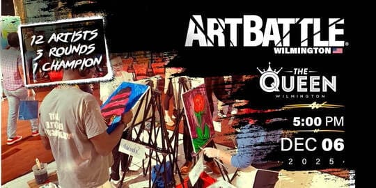 ART BEATS-Art Battle Wilmington! December 6th at 5pm, The Queen.