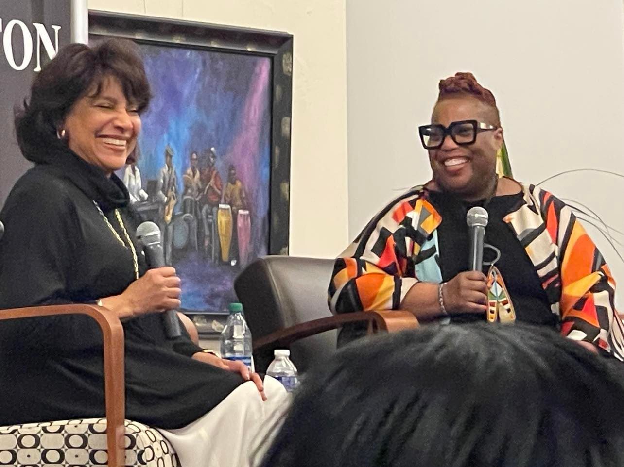 Phylicia Rashad (Left) is interviewed by former talk show host Dr. Bertice Berry. Photo Credit: Mark Tyler