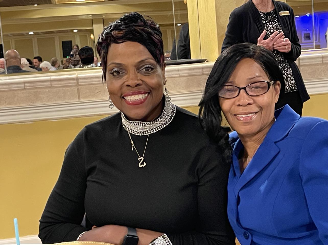 Pamela Palmer (Left) and Charmaine Hall (Right) attend Charter Night for the Atlantic City Kiwanis Club. Photo Credit: Mark Tyler
