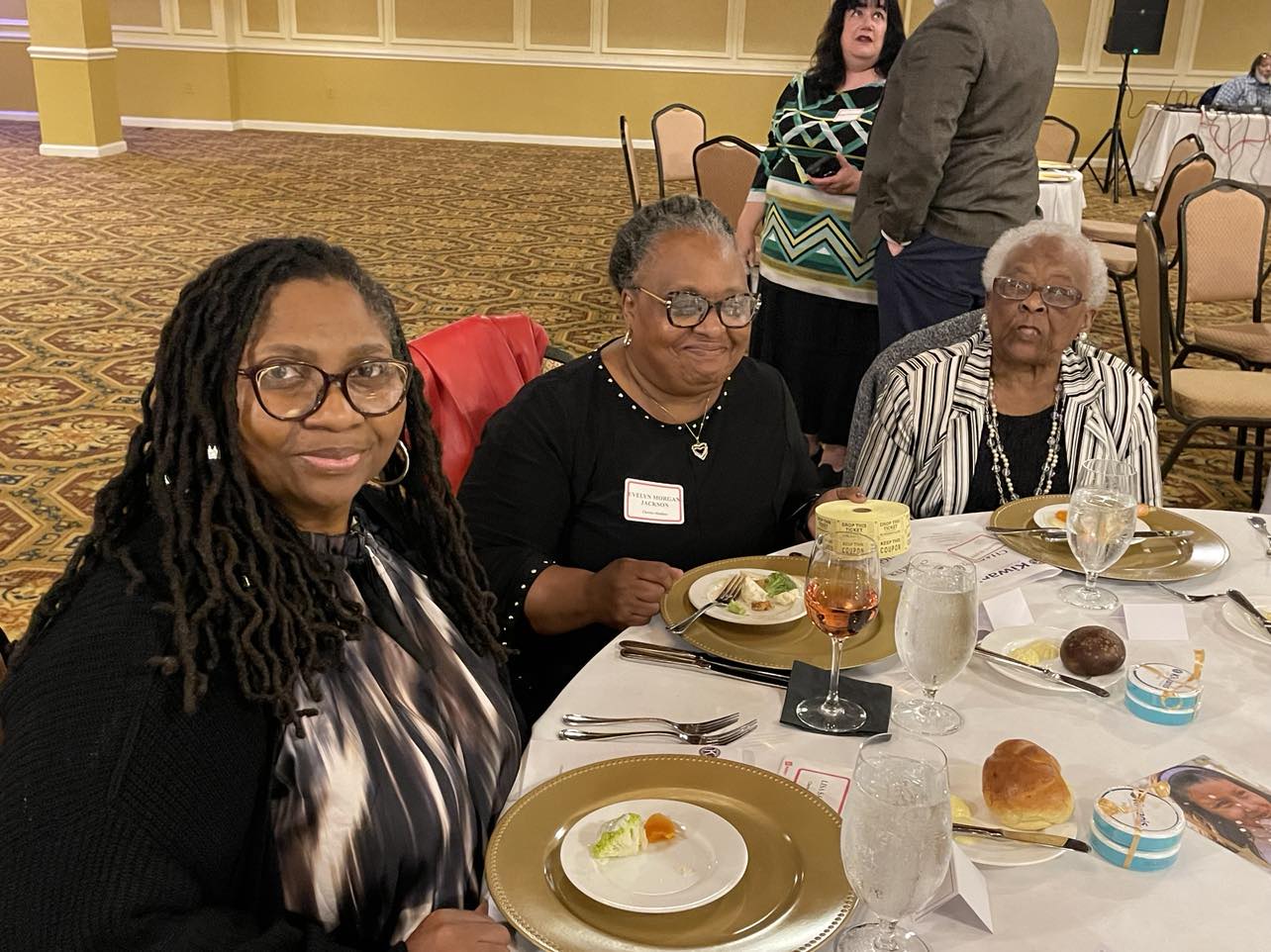 Lisa Saxon, (Left) Evelyn Morgan-Jackson, (Center) and Elaine A. Scott attend Charter Night for the Atlantic City Kiwanis Club. Photo Credit: Mark Tyler