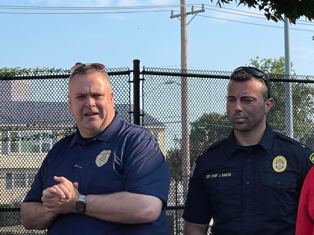 Atlantic County Prosecutor William E. Reynolds (Left) and Acting Atlantic City Police Chief James A. Sarkos (Right)Photo credit: Mark Tyler