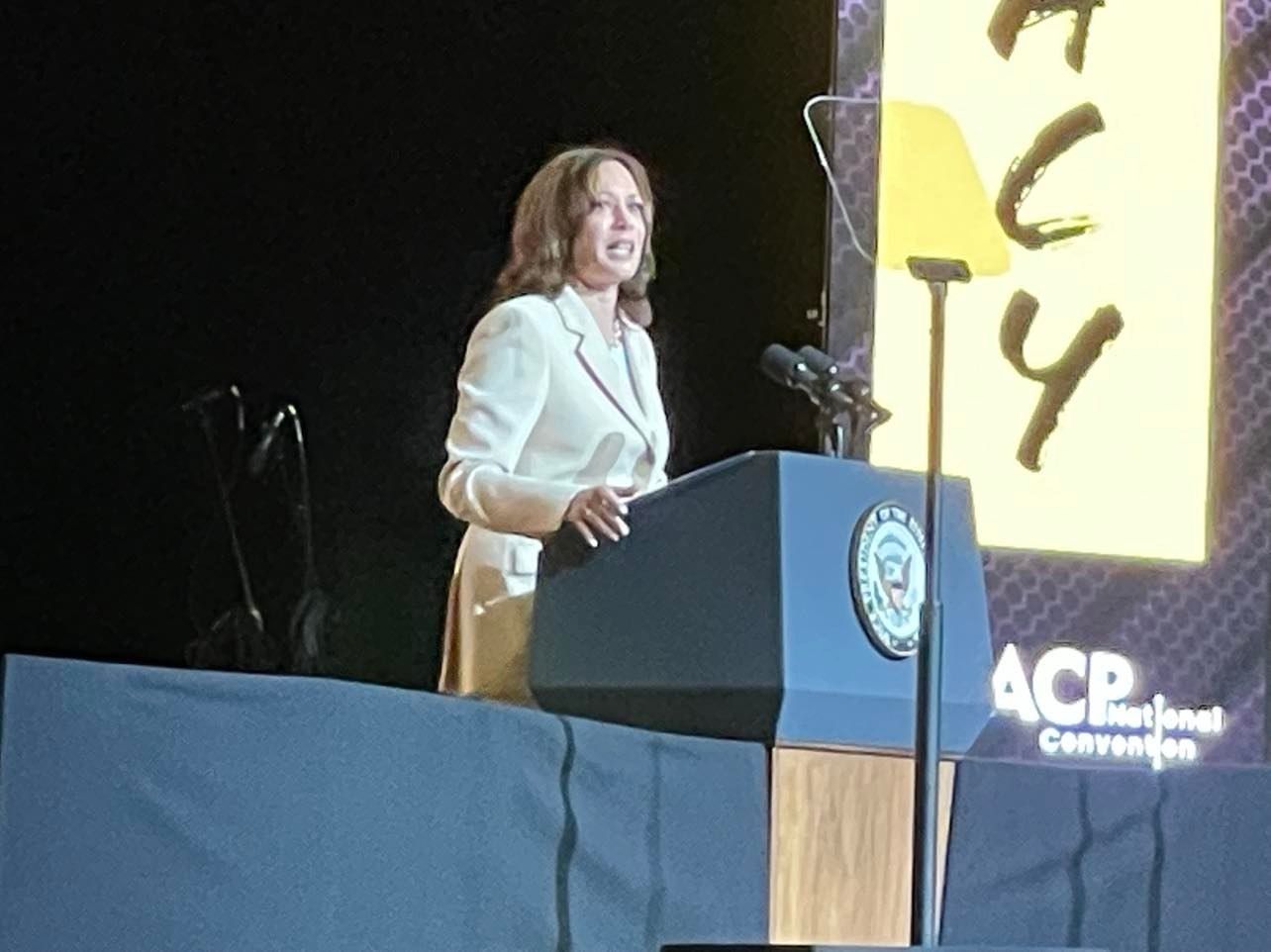 United States Vice President Kamala Harris  at Atlantic City Convention Center Photo credit: Mark Tyler