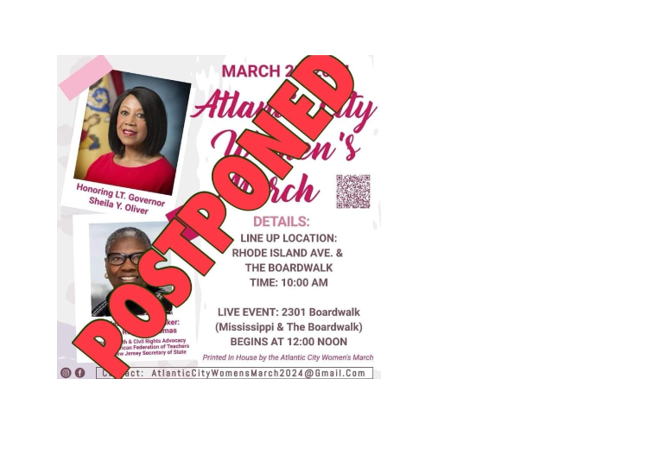 Atlantic City Women’s March Postponed