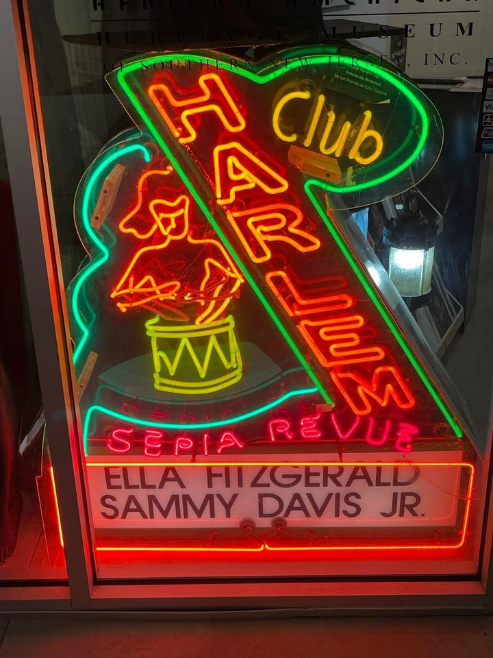 Club Harlem Sign on display at African American Heritage Museum of Southern New Jersey Photo Credit: Mark Tyler