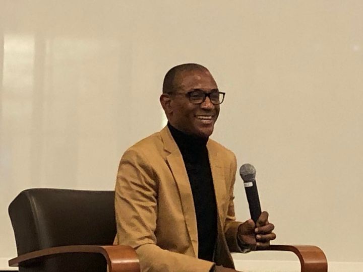 Comedian Tommy Davidson shares life lessons at Wilmington Public Library. Photo Credit: Mark Tyler