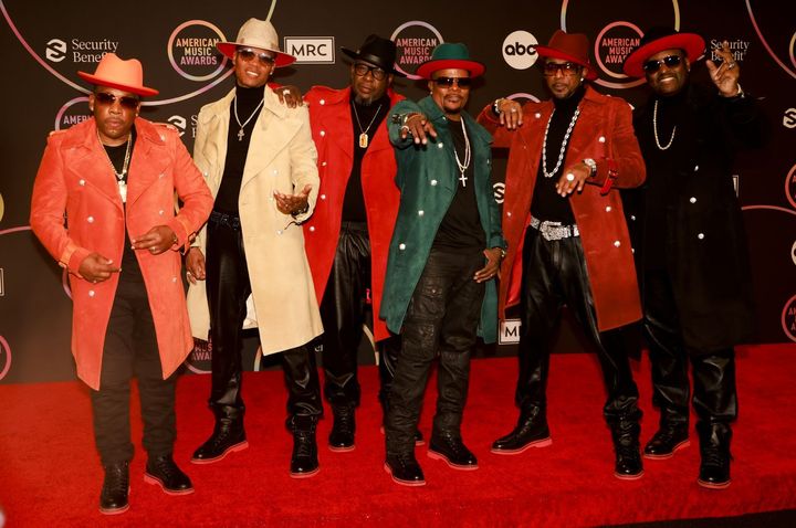 New Edition attends the 2021 American Music Awards. Source: Reuters