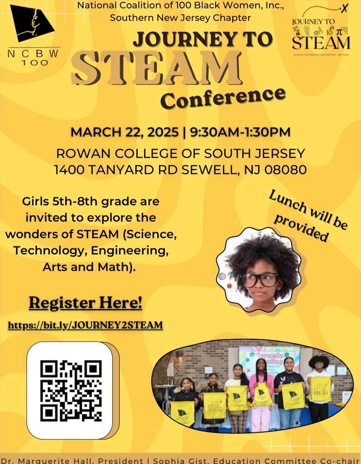 The National Coalition Of 100 Black Women; Southern New Jersey Chapter To Sponsor Journey to STEAM Conference