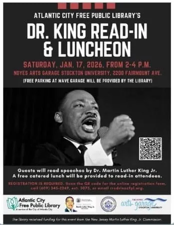 Atlantic City Free Public Library to Host 11th Annual Dr. Martin Luther King Jr. Read-In and Luncheon Jan. 17